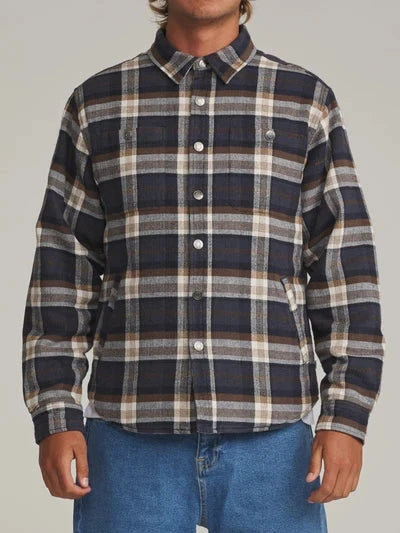 Harold Plaid Shirt Jacket - Navy Men's Shirts & Polos Katin 