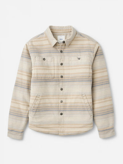 Harold Stripe Shirt Jacket - Sand Men's Shirts & Polos Katin 