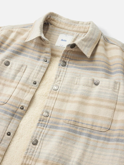 Harold Stripe Shirt Jacket - Sand Men's Shirts & Polos Katin 