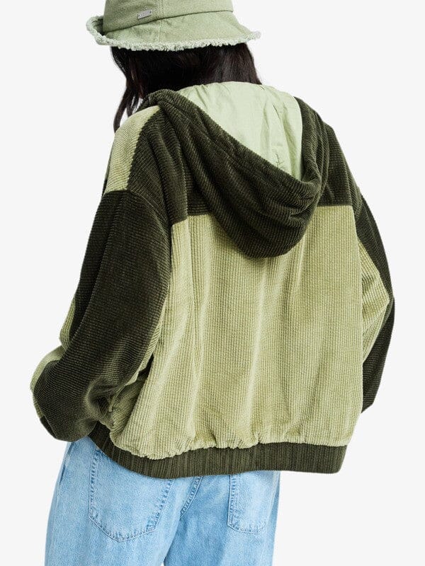 Have A Blast Cord Jacket - Oil Green Women's Jackets roxy 