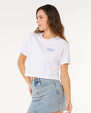 Hayley O Crop Tee - Optical White Women's T-Shirts and Vest Tops Rip Curl Women 