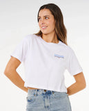 Hayley O Crop Tee - Optical White Women's T-Shirts and Vest Tops Rip Curl Women XS 