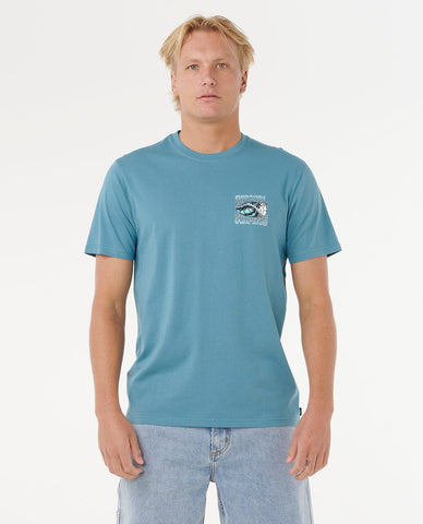 Hazed And Tubed Tee - Storm Blue Men's T-Shirts & Vests Rip Curl S 