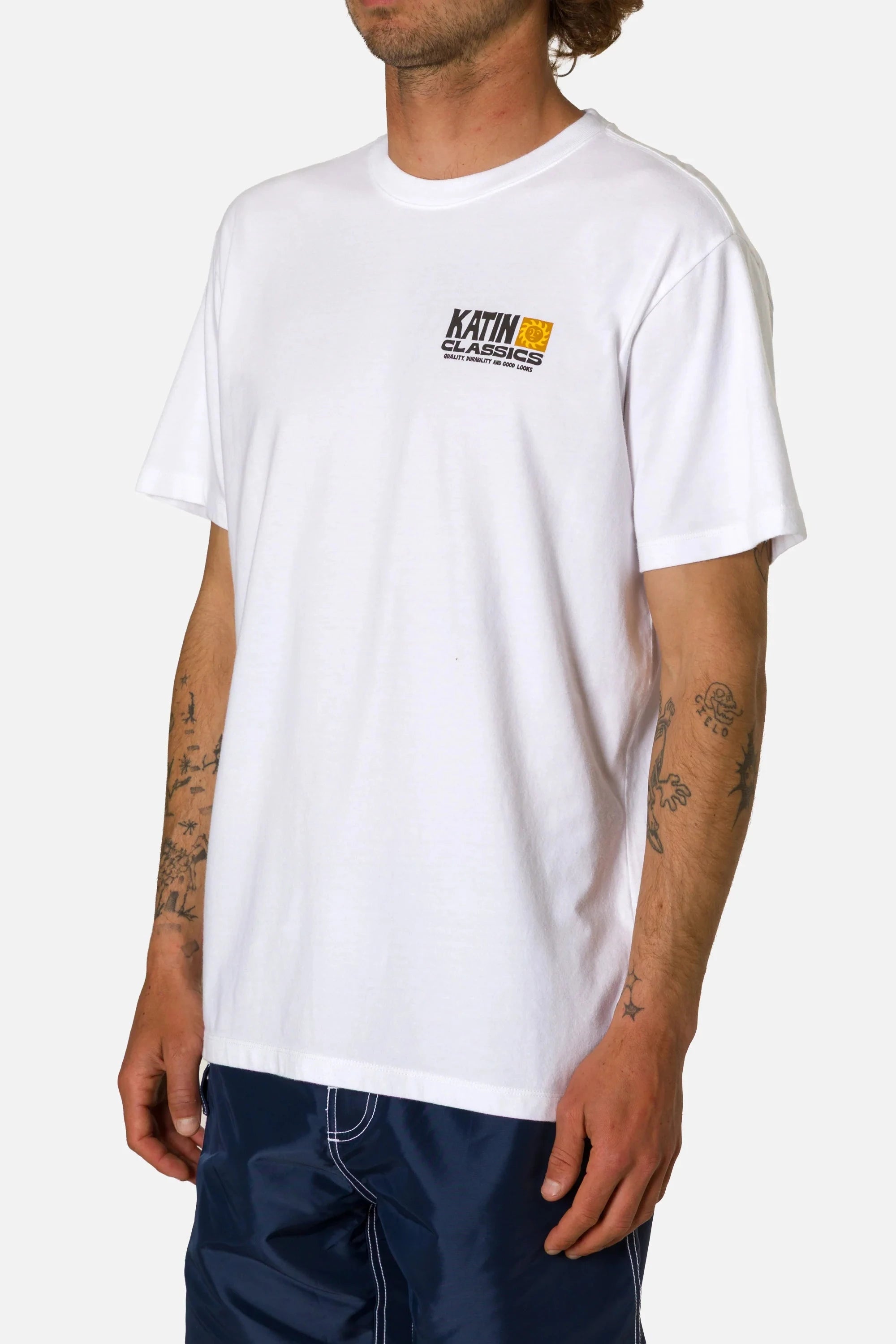Helios Tee - White Men's T-Shirts & Vests Katin 