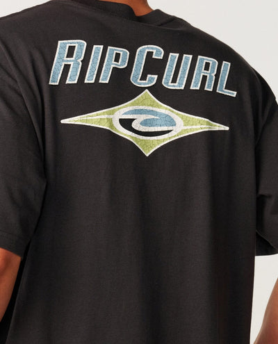 Heritage Icon Tee - Washed Black Men's T-Shirts & Vests Rip Curl 