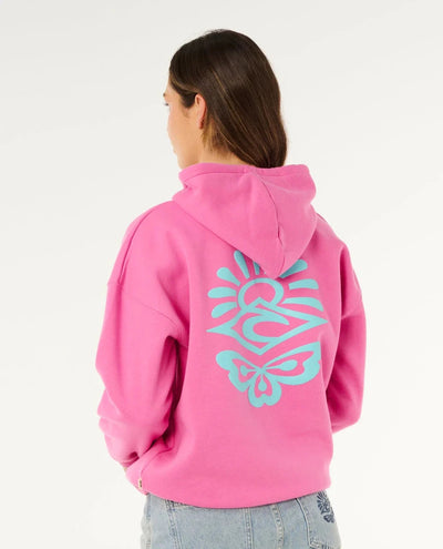 Icons Of Surf Heritage Hood - Super Pink Women's Hoodies & Sweatshirts Rip Curl Women 