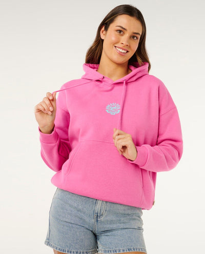 Icons Of Surf Heritage Hood - Super Pink Women's Hoodies & Sweatshirts Rip Curl Women 