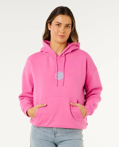 Icons Of Surf Heritage Hood - Super Pink Women's Hoodies & Sweatshirts Rip Curl Women XS 