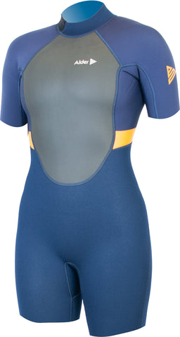 Impact Women's 3/2mm Shorty - Navy/Orange (2024) Women's wetsuits Alder 6 