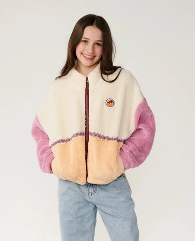 Kid's Surf Revival Zip Through Polar Fleece - Shell Children's Hoodies Rip Curl 8 