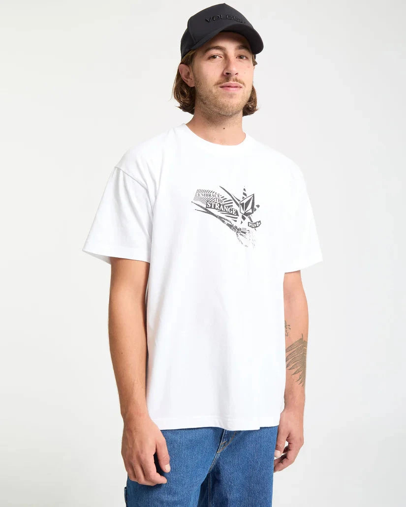 Kut N Rip T-Shirt - White Men's T-Shirts & Vests Volcom 