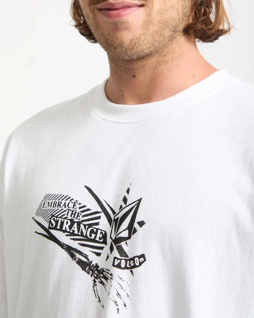 Kut N Rip T-Shirt - White Men's T-Shirts & Vests Volcom 