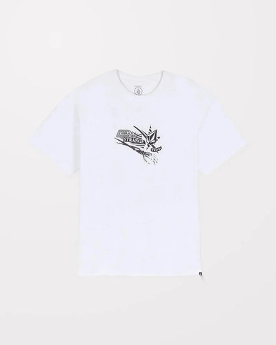 Kut N Rip T-Shirt - White Men's T-Shirts & Vests Volcom 