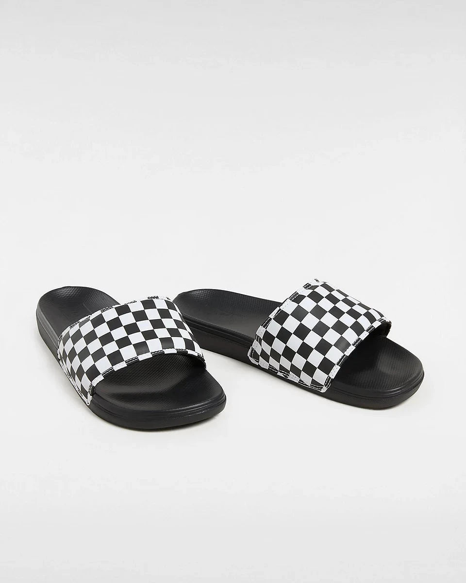 La Costa Slide on - Checkerboard (White/Black) Men's Shoes & Flip Flops Vans 