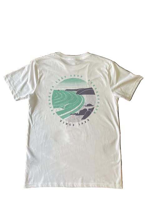 Laurie Perranporth Circle Tee - White Men's T-Shirts & Vests Bathsheba Surf 
