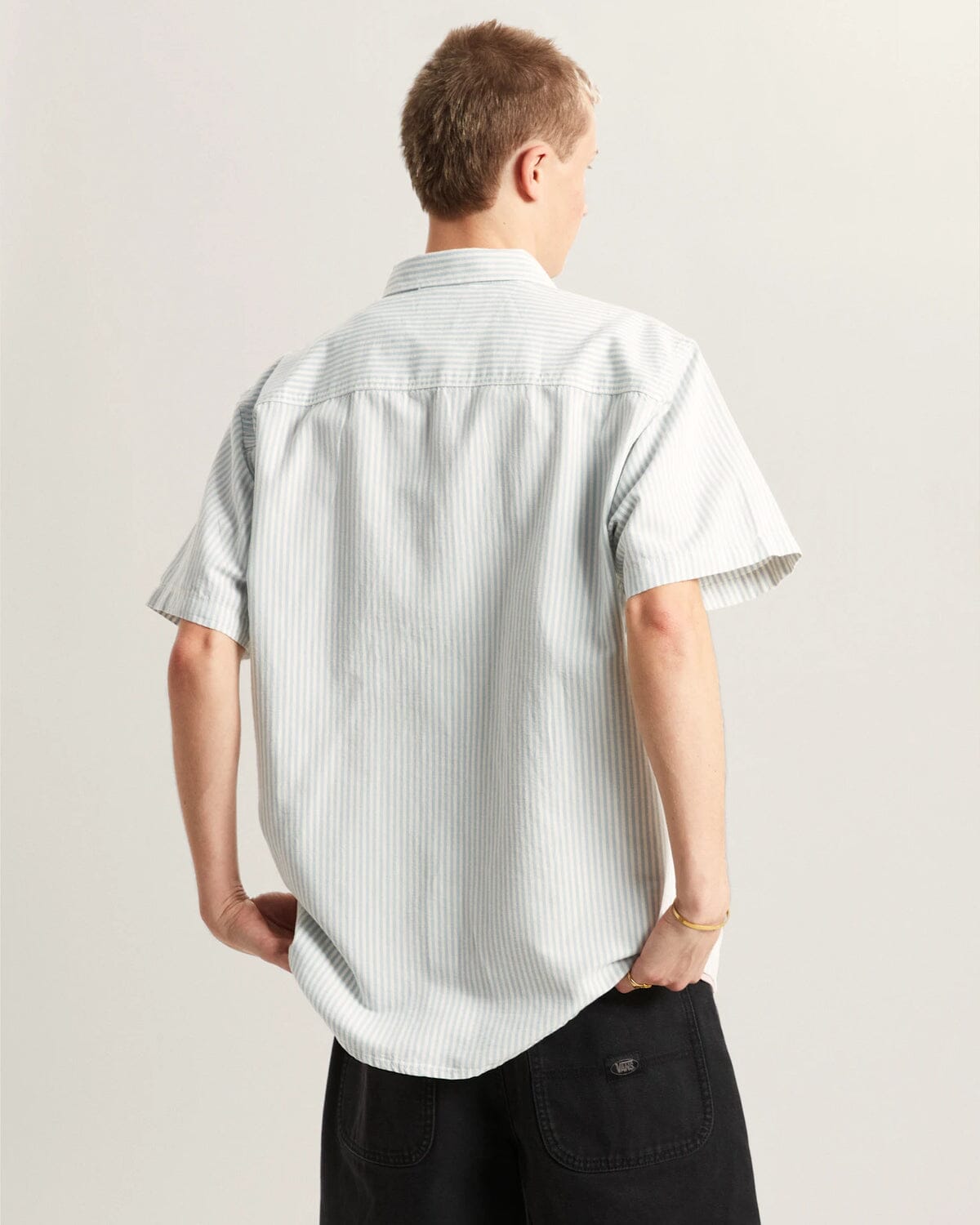 Lawson Stripe Shirt - Dawn Mist/Marshmallow Men's Shirts & Polos Vans 