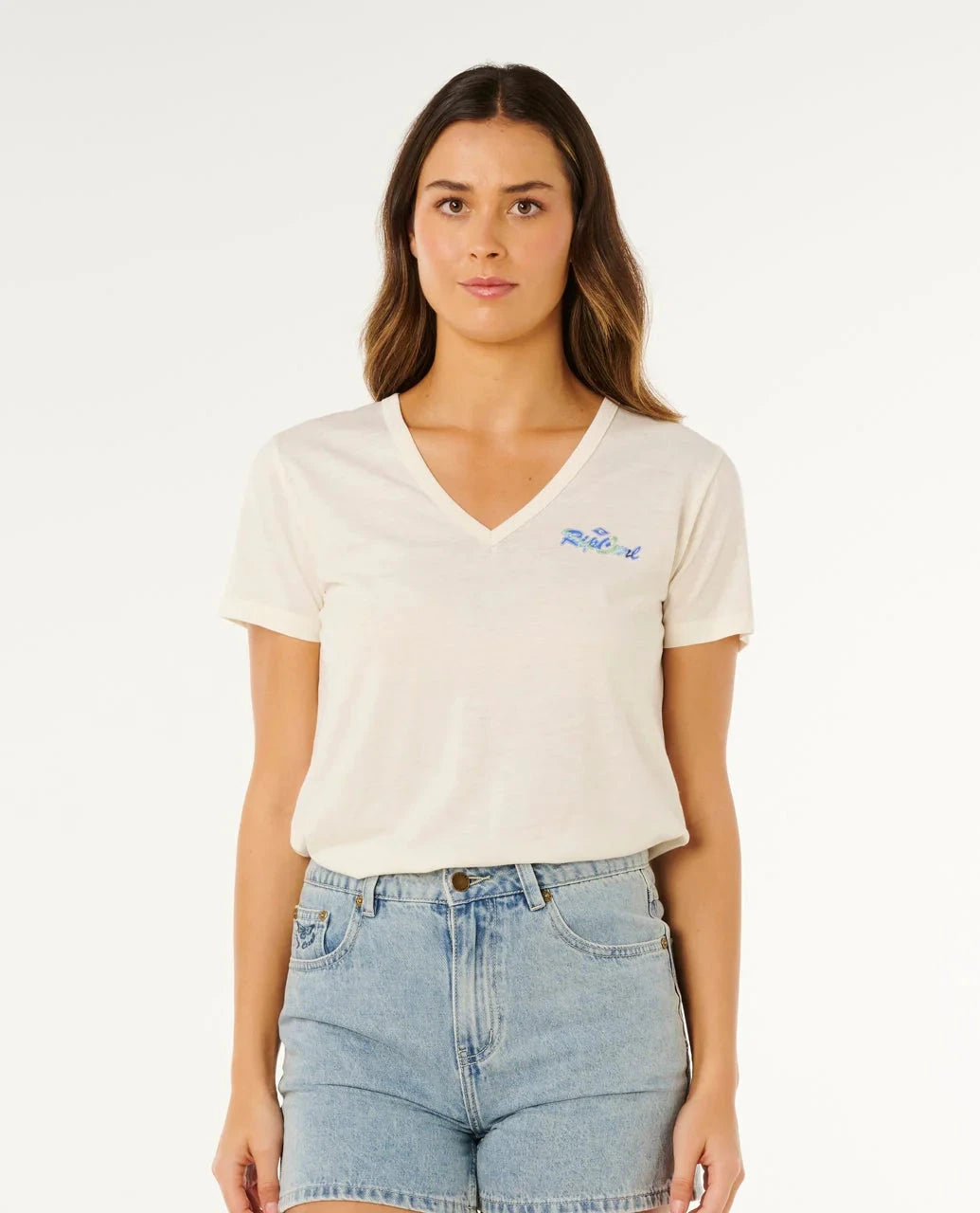 Layday Standard Tee - Bone Women's T-Shirts and Vest Tops Rip Curl Women XS 