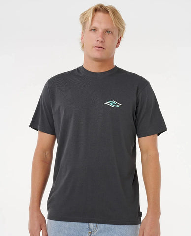 Legacy Tee - Washed Black Men's T-Shirts & Vests Rip Curl S 