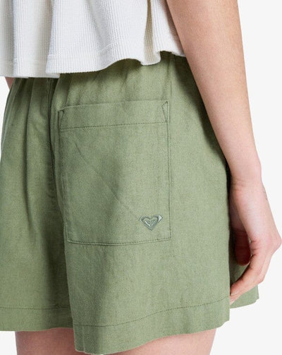 Lekeitio Break Mid - Oil Green Women's Shorts & Boardshorts Roxy 