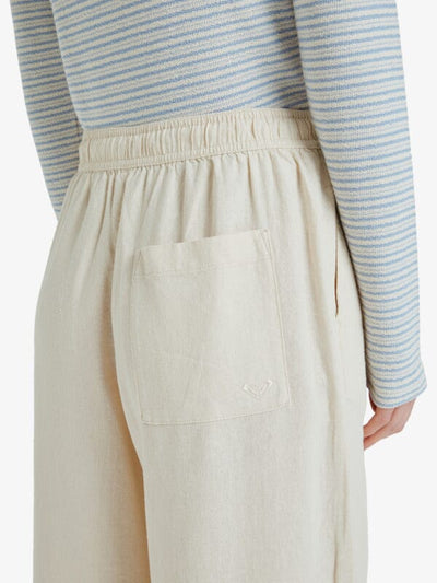 Lekeito Break Mid Elastic Trouser - Parchment Women's Jeans & Trousers Roxy 