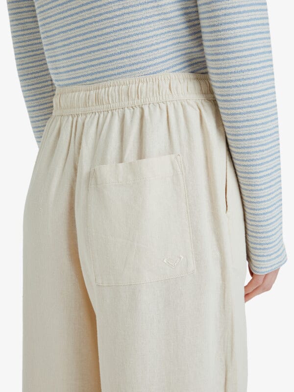 Lekeito Break Mid Elastic Trouser - Parchment Women's Jeans & Trousers Roxy 