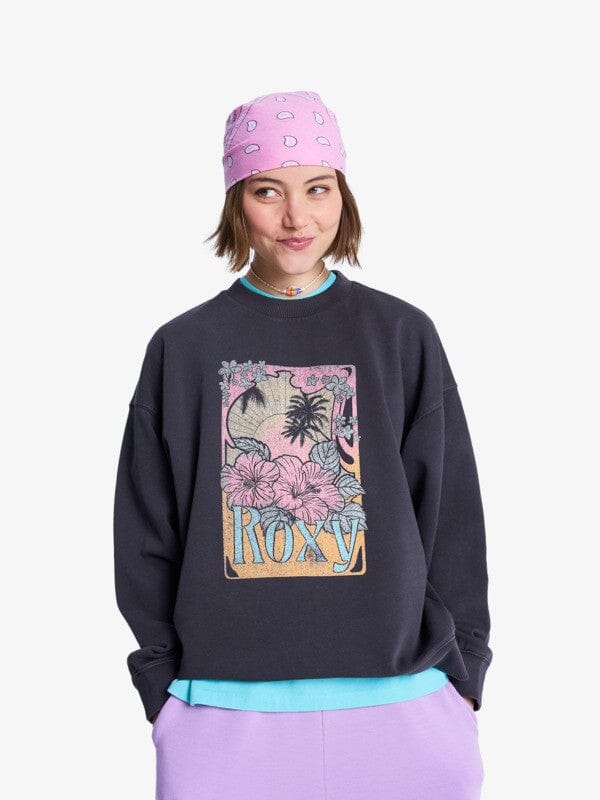 Lineup Terry Sweatshirt - Black Women's Hoodies & Sweatshirts Roxy XS 