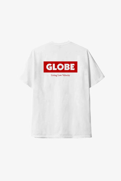 Living Low Velocity Tee - White/Red Men's T-Shirts & Vests Globe S 