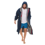 Long Sleeve Pro Change Robe Evo - Navy Changing Robes Red Small (5'0"-5'3") 