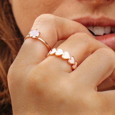 Love Hearts Band Ring Jewellery Pura Vida 