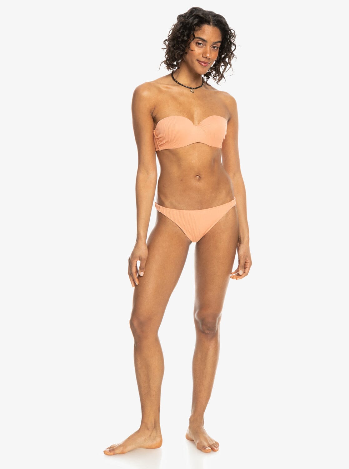 Love The Beach Vibe Bandeau Top - Salmon Women's Swimsuits & Bikinis Roxy 