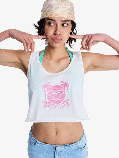 Magic Sunset Crop Vest - Coconut Milk Women's T-Shirts and Vest Tops Roxy XS 