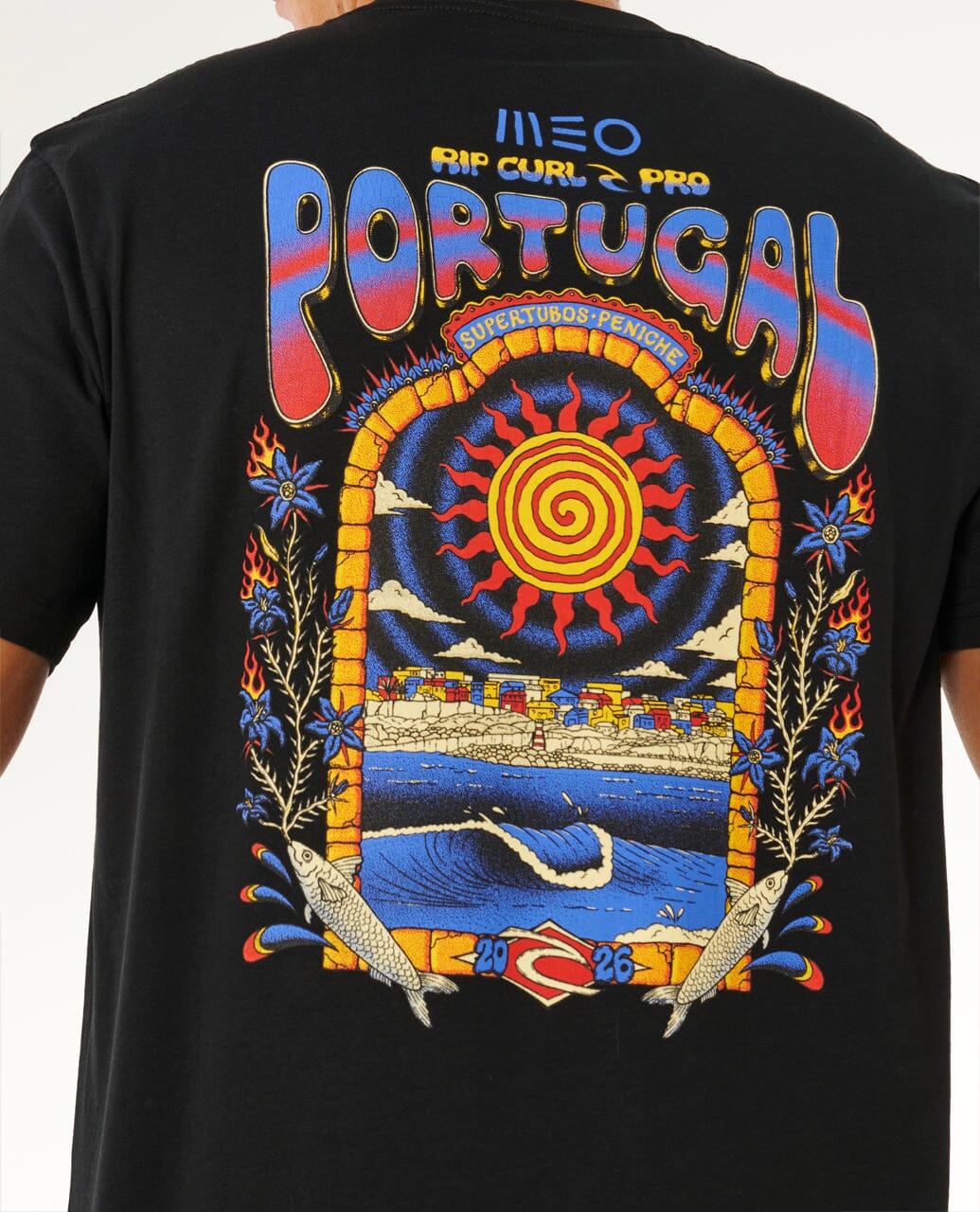 Meo Peniche Pro '26 Event Tee - Black Men's T-Shirts & Vests Rip Curl 