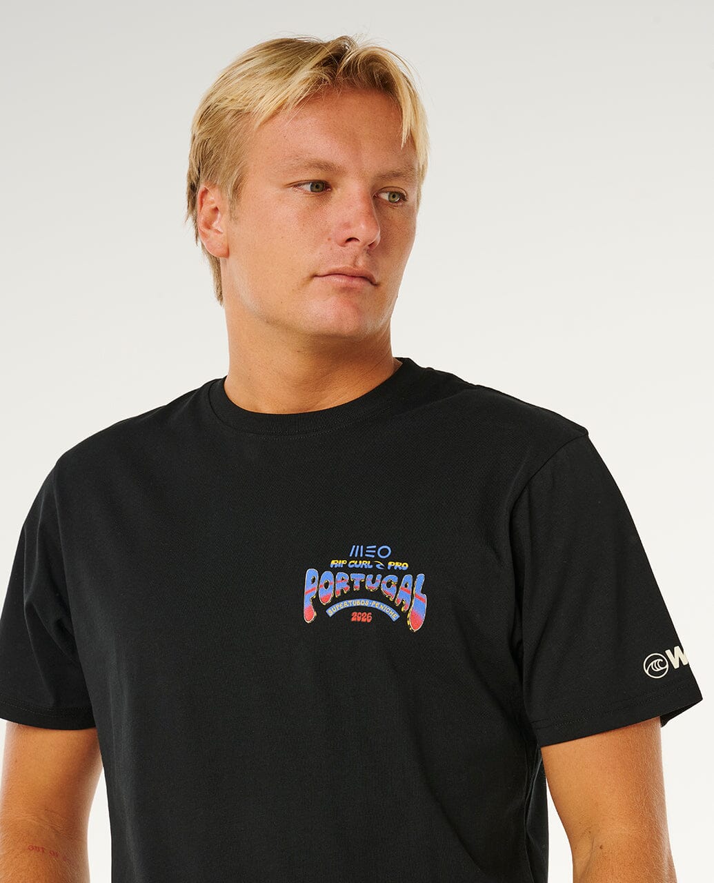 Meo Peniche Pro '26 Event Tee - Black Men's T-Shirts & Vests Rip Curl 