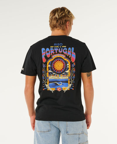 Meo Peniche Pro '26 Event Tee - Black Men's T-Shirts & Vests Rip Curl 