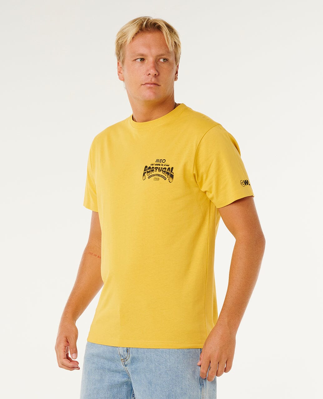 Meo Peniche Pro '26 Event Tee - Ochre Men's T-Shirts & Vests Rip Curl 