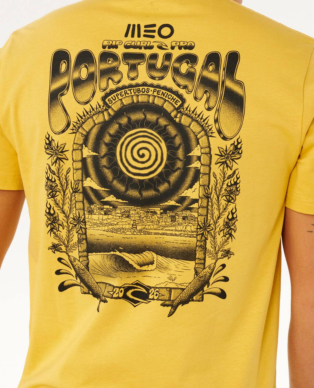 Meo Peniche Pro '26 Event Tee - Ochre Men's T-Shirts & Vests Rip Curl 