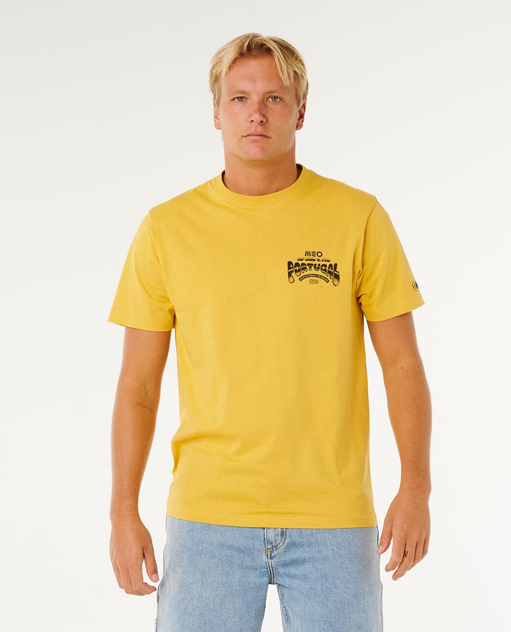 Meo Peniche Pro '26 Event Tee - Ochre Men's T-Shirts & Vests Rip Curl S 