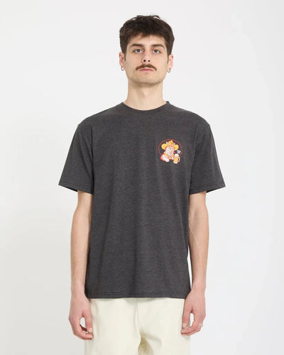 Meowdy Tee - Heather Black Men's T-Shirts & Vests Volcom S 