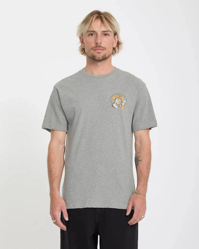 Meowdy Tee - Heather Grey Men's T-Shirts & Vests Volcom 