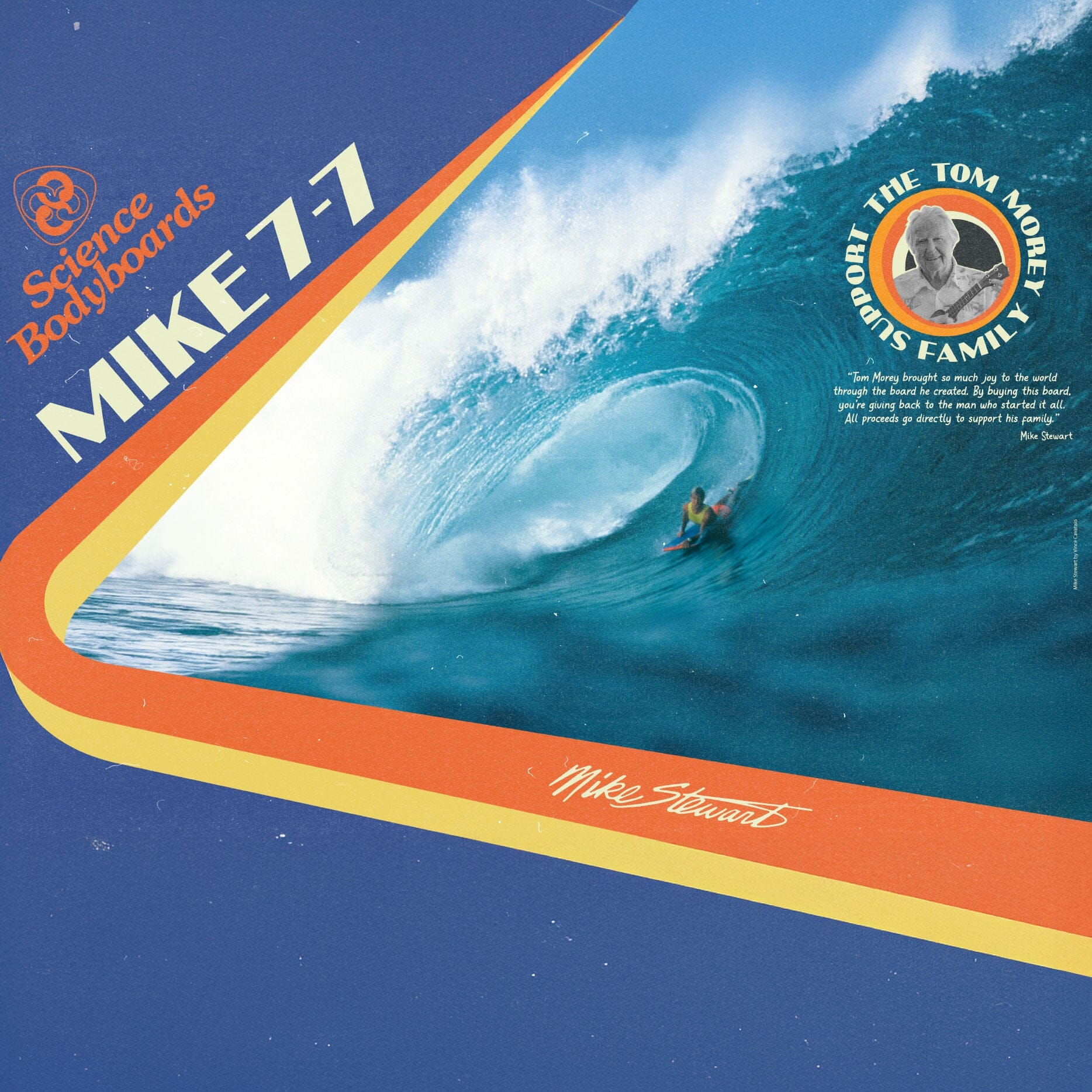 Mike 77 PP 43" - Yellow Bodyboards Science 
