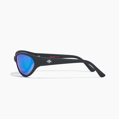 Morphine - Matte Black/Blue Reflective Polarized Sunglasses Ritual Vision 