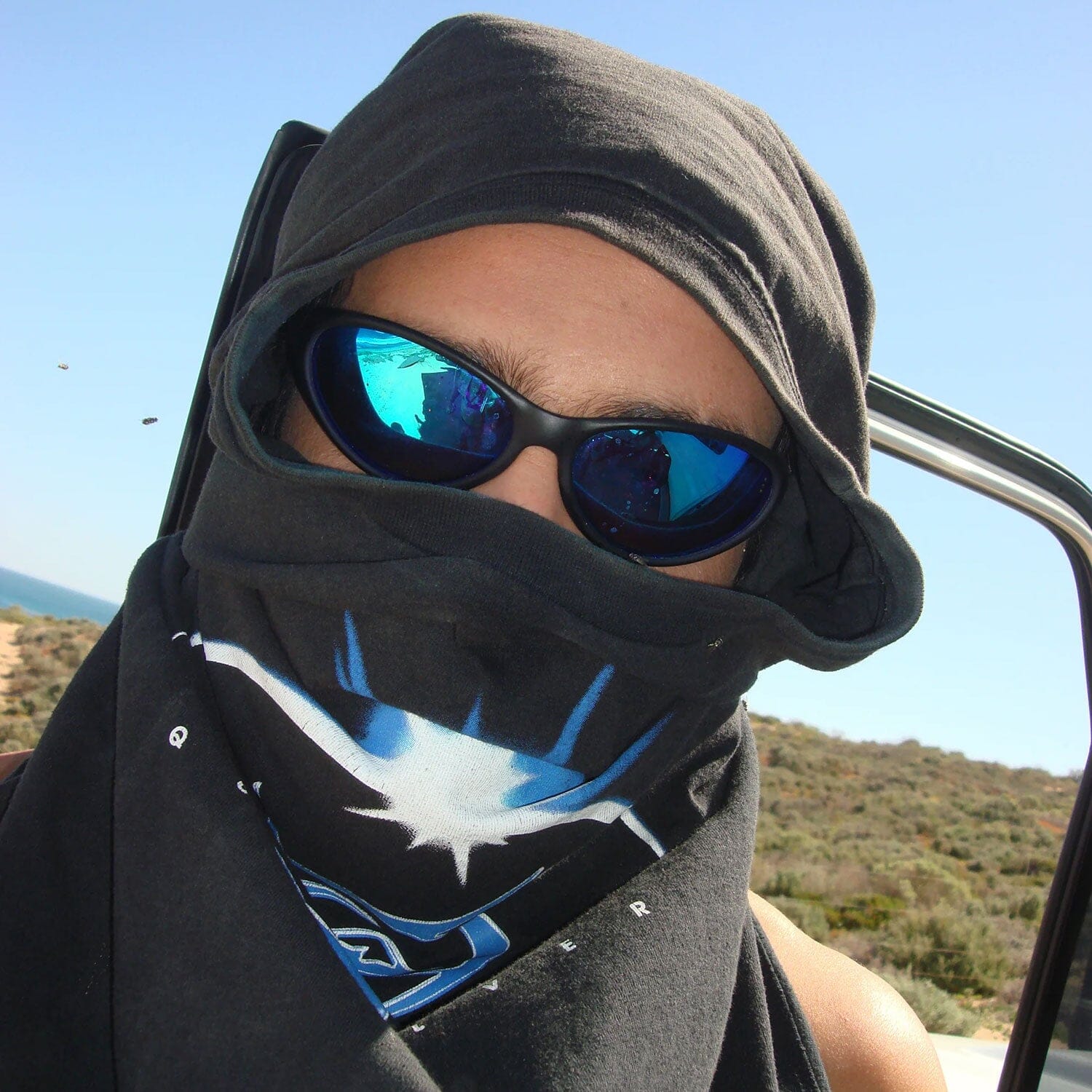 Morphine - Matte Black/Blue Reflective Polarized Sunglasses Ritual Vision 