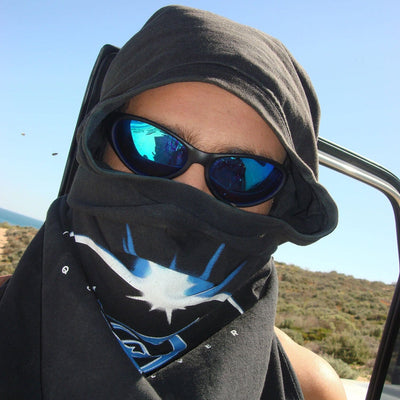 Morphine - Matte Black/Blue Reflective Polarized Sunglasses Ritual Vision 