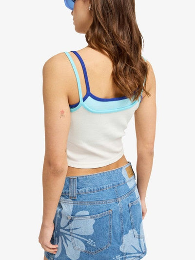 Never Too Late Vest Top - Coconut Milk Women's T-Shirts and Vest Tops Roxy 