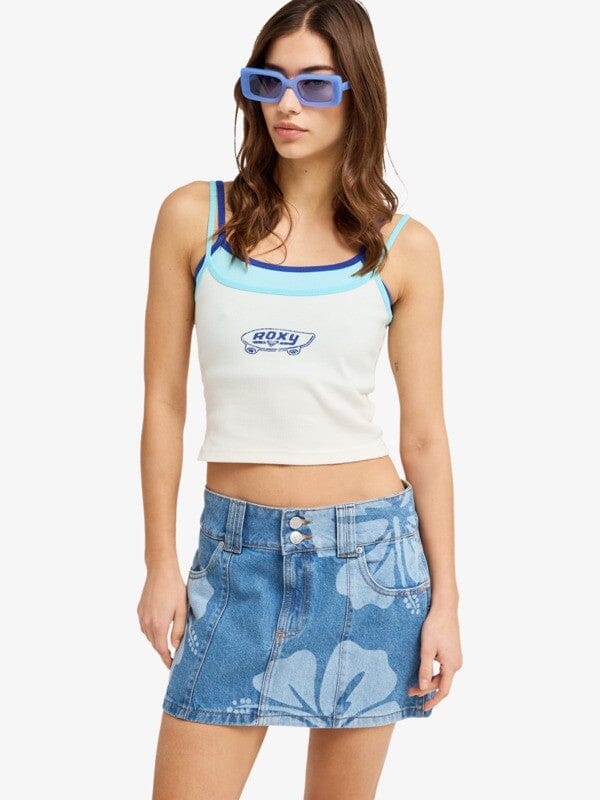 Never Too Late Vest Top - Coconut Milk Women's T-Shirts and Vest Tops Roxy XS 