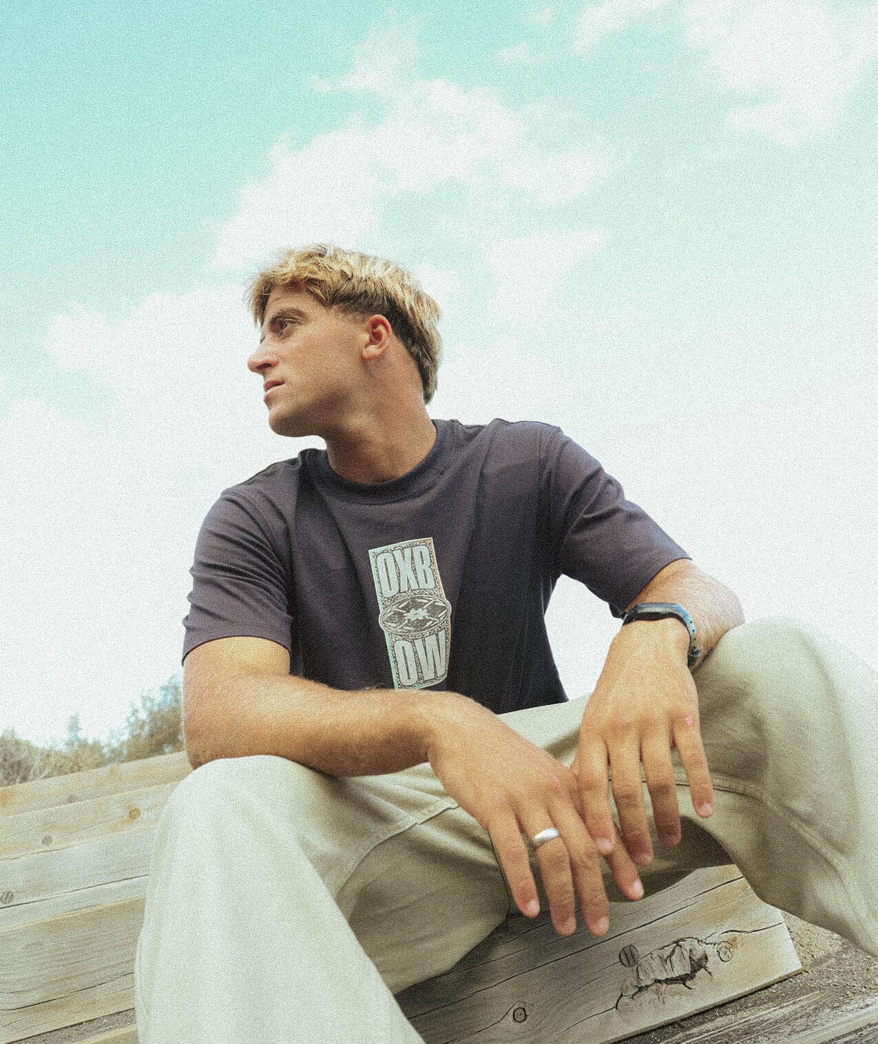 Nineties Tee - Deep Marine Men's T-Shirts & Vests Oxbow 