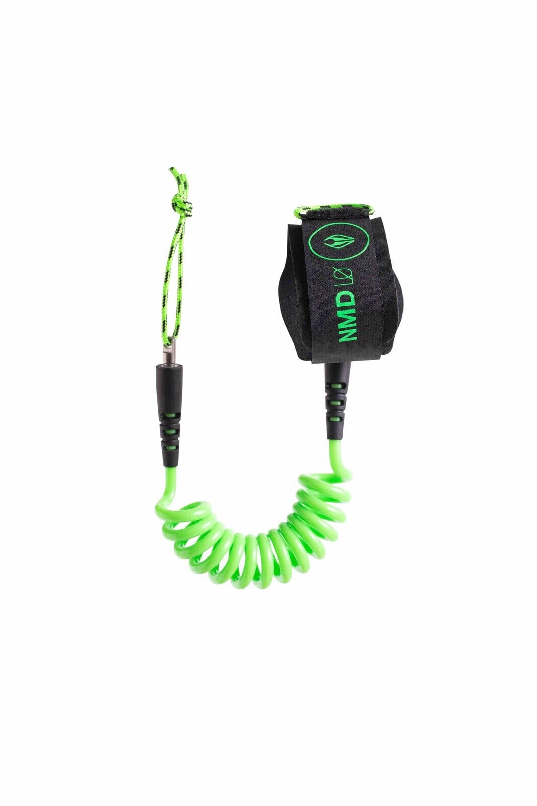 NMD BODYBOARDS L0 Double Swivel Wrist Leash - Black/Fluro Green Bodyboard Leash NMD 