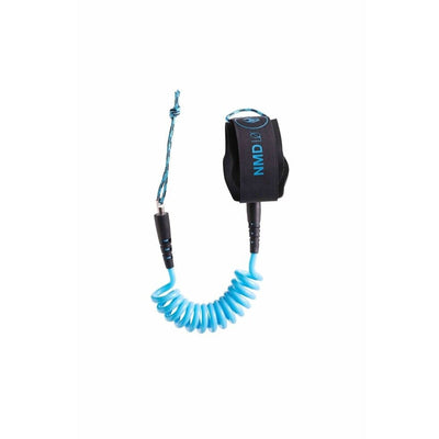 NMD BODYBOARDS L0 Double Swivel Wrist Leash - Black/Ice Blue Bodyboard Leash NMD 