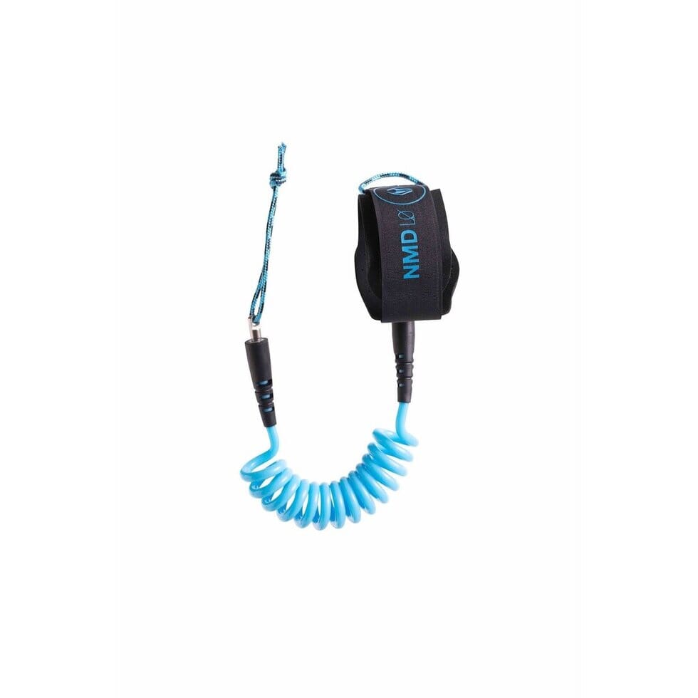NMD BODYBOARDS L0 Double Swivel Wrist Leash - Black/Ice Blue Bodyboard Leash NMD 