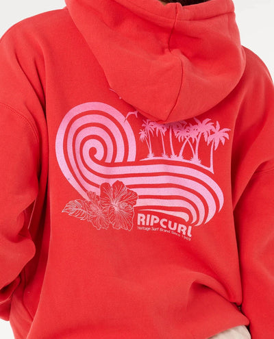 Ocean Break Heritage Hood - Deep Red Women's Hoodies & Sweatshirts Rip Curl Women 